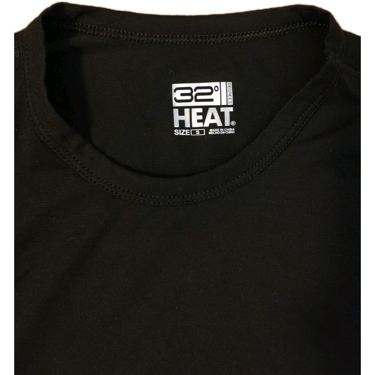 32 Degrees Heat Long Sleeve Shirt Mens S Black Crew Neck Lightweight Thermal Tee gallery