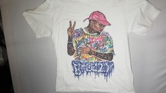 Chris Brown Breezy Graffiti Design Cotton T-Shirt Tee White Men’s Size XL