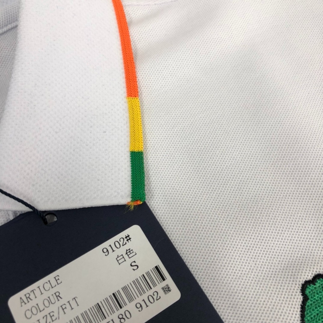 Moncler White Collared Summer Short-Sleeve Polo Shirt L gallery