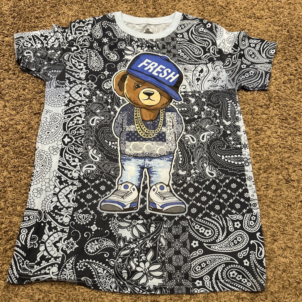 Launder Bear with Crown Bailey Apparel Size Small T-Shirt Hipster A16