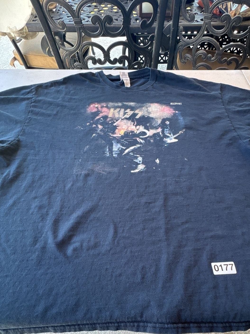 KISS Alive! Live Album Graphic Print Black Band T-Shirt XXL gallery