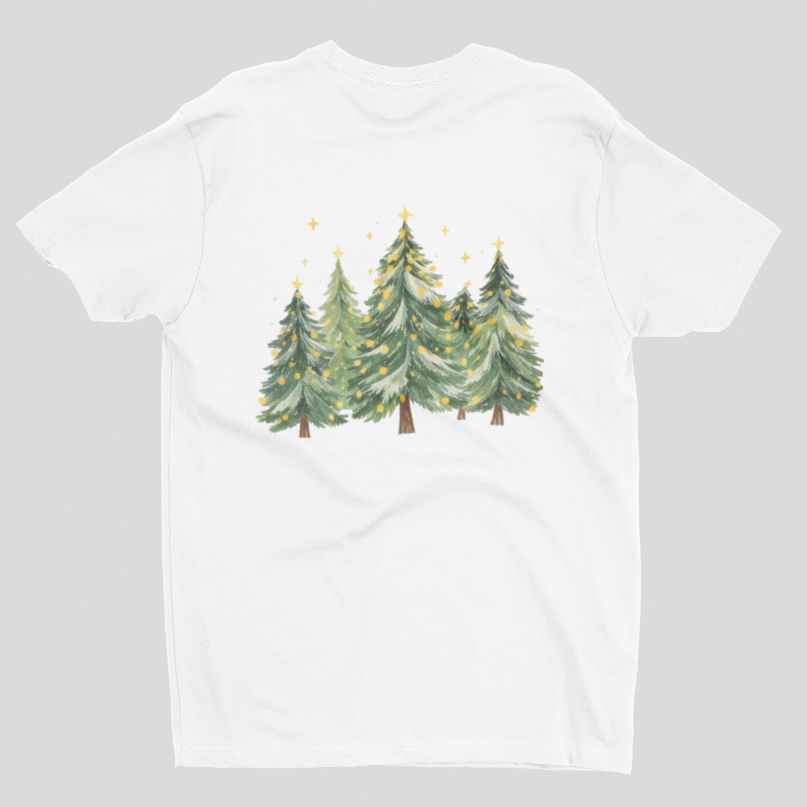 Festive Merry Christmas T-Shirt Cozy Watercolor Tree Design Gift Tee gallery