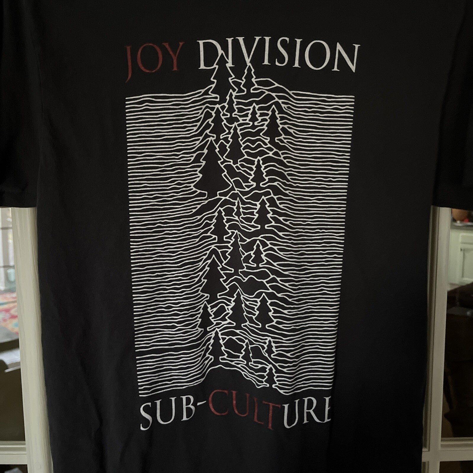 Joy Division /Joy Cult Collab Unknown Pleasures Trees, Goth, Style Sz Small gallery