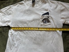 Warner Bros Shirt Men Large White Studio Store Bugs Bunny Taz Pocket Tee Vintage