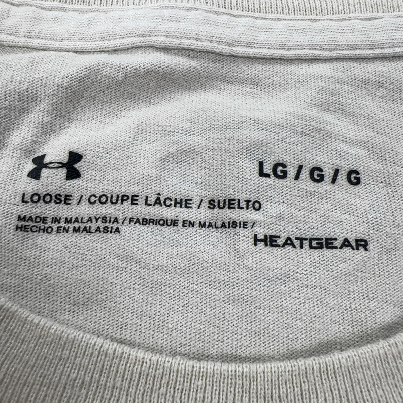 Under Armour Shirt Mens Large White Big Logo HeatGear Tee Tagless Athletic gallery