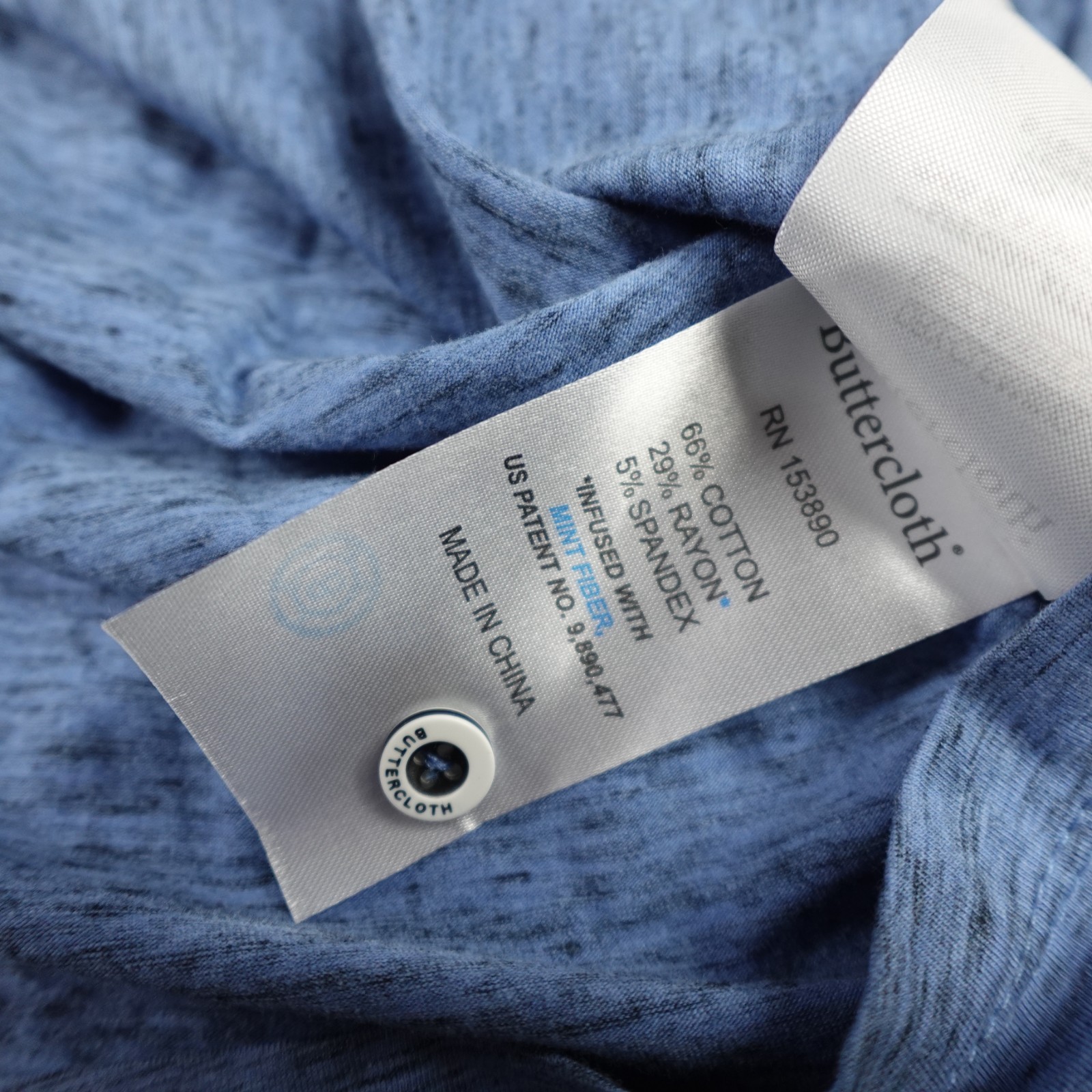 Butter Cloth Henley Shirt Mens 3XL Blue Icy Cotton Mint Fabric Performance gallery