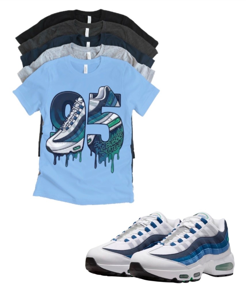AM BB Max 95 Air Drip Slate Sneaker Matching T-Shirt Sneakerhead Streetwear