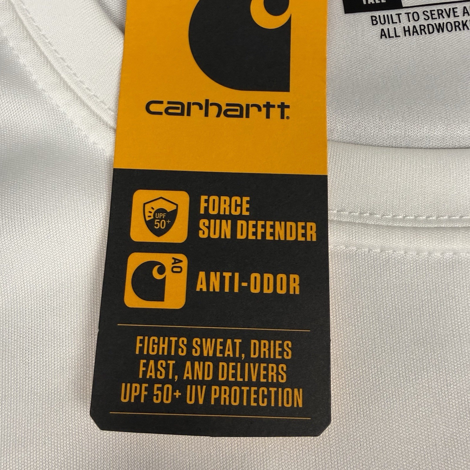 NWT Carhartt Mens Force Sun Defender Lightweight Long Sleeve T-Shirt 2XLT White gallery
