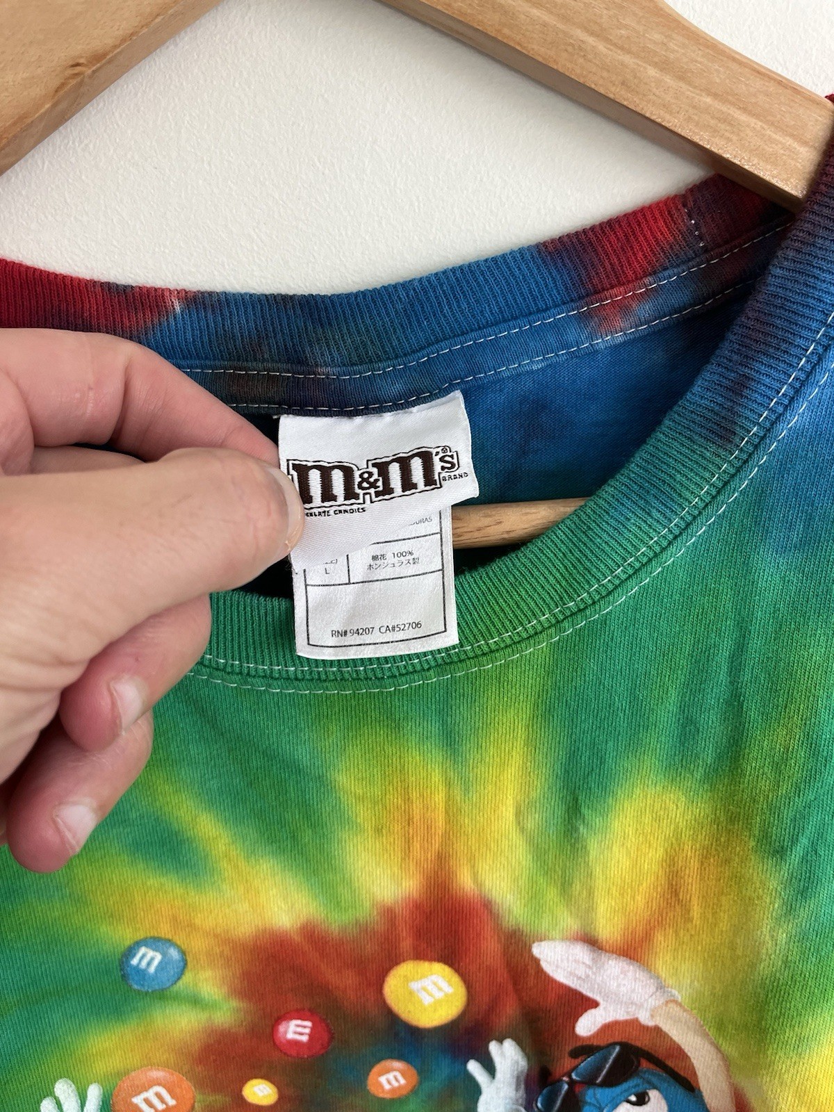 VTG M&M Tie Dye T Shirt Y2K Mens Large Candy Promo Short Sleeve gallery