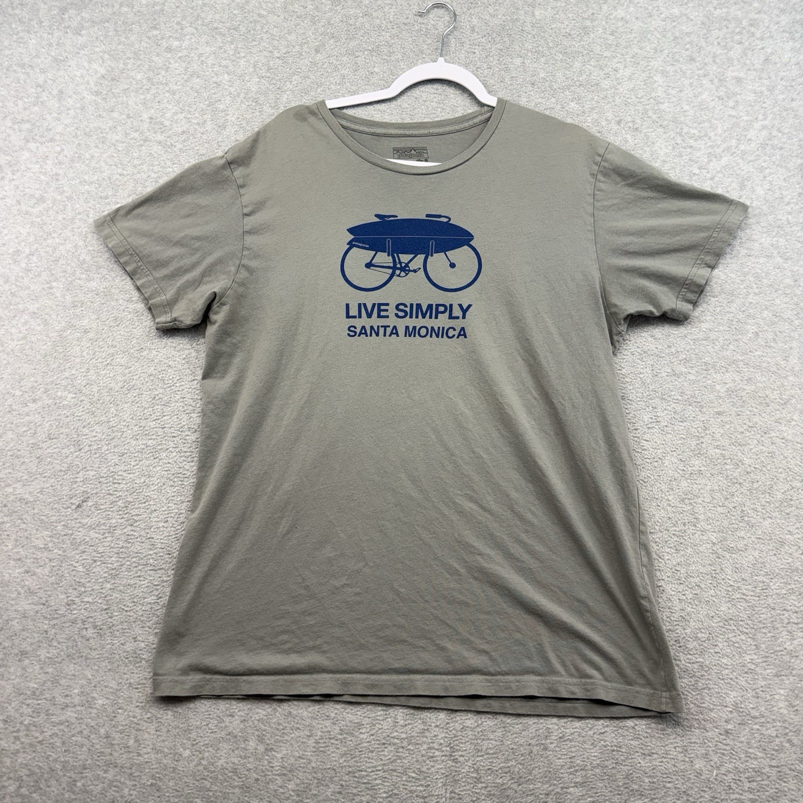 Original Classic Patagonia Mens Live Simply Bicycle Organic Cotton T shirt XL