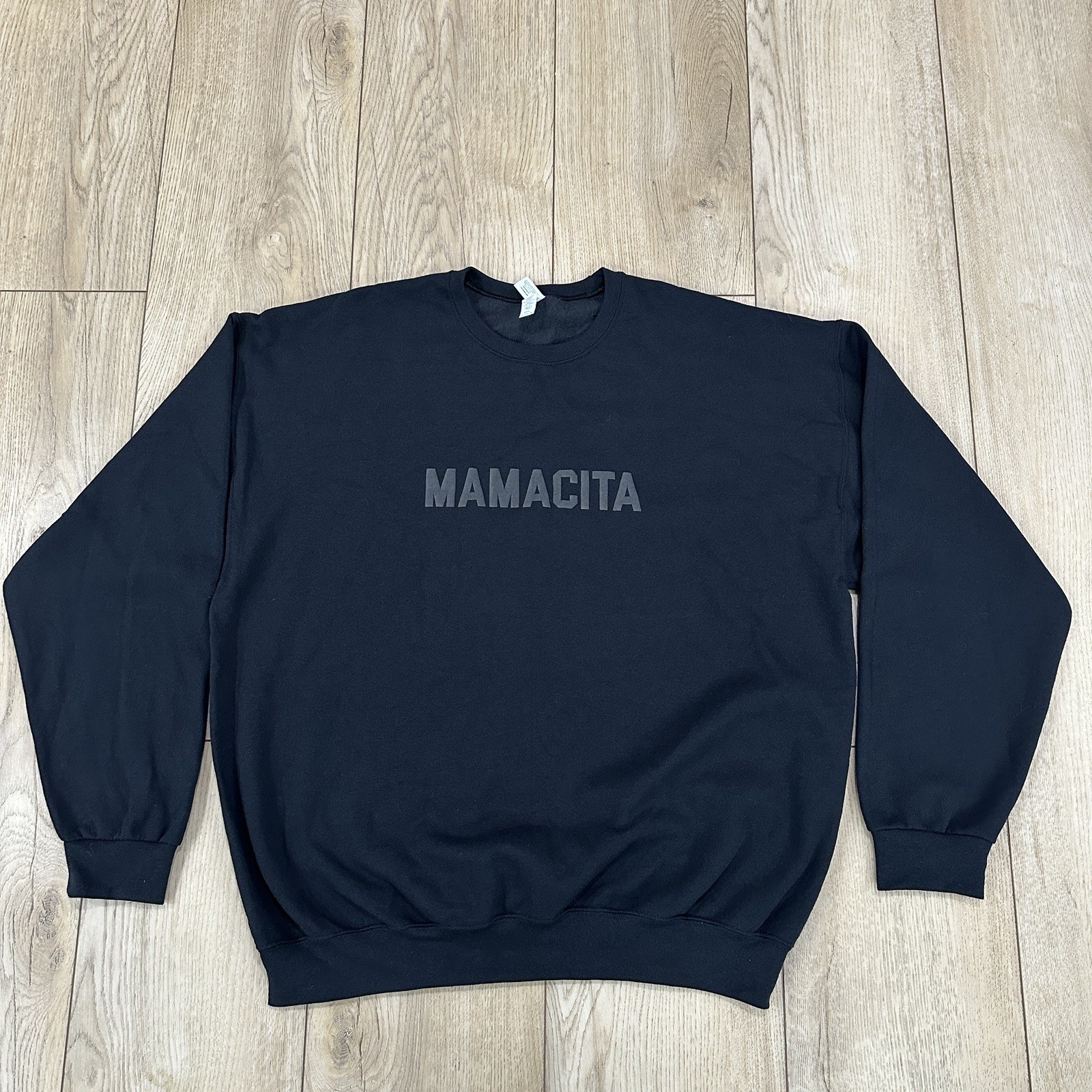 Jerzees T Shirt Men’s Black 2XL Long Sleeve Logo Mamacita