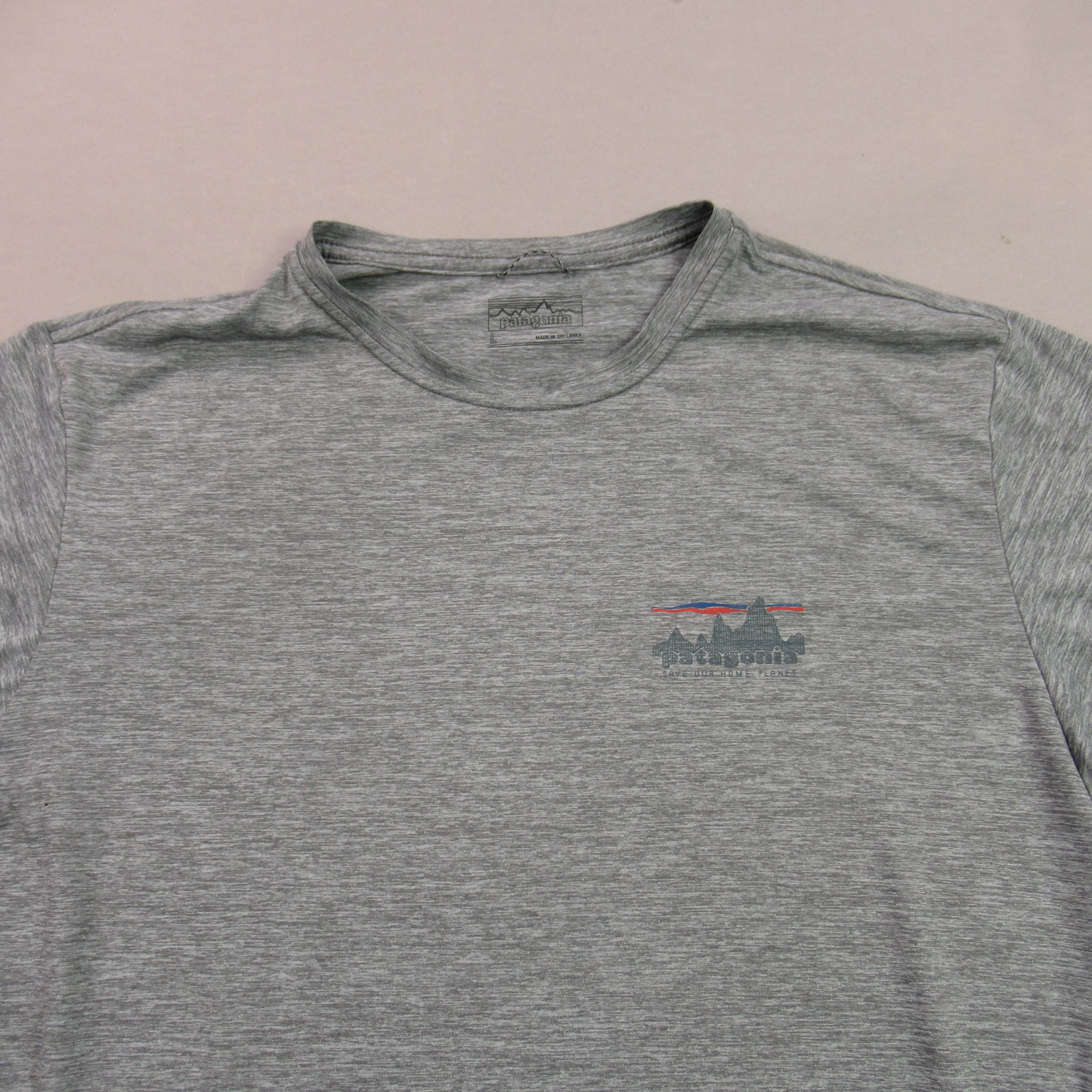 Patagonia Men's Large L Gray Heathered Crew Neck Short Sleeve T-Shirt Save Our gallery