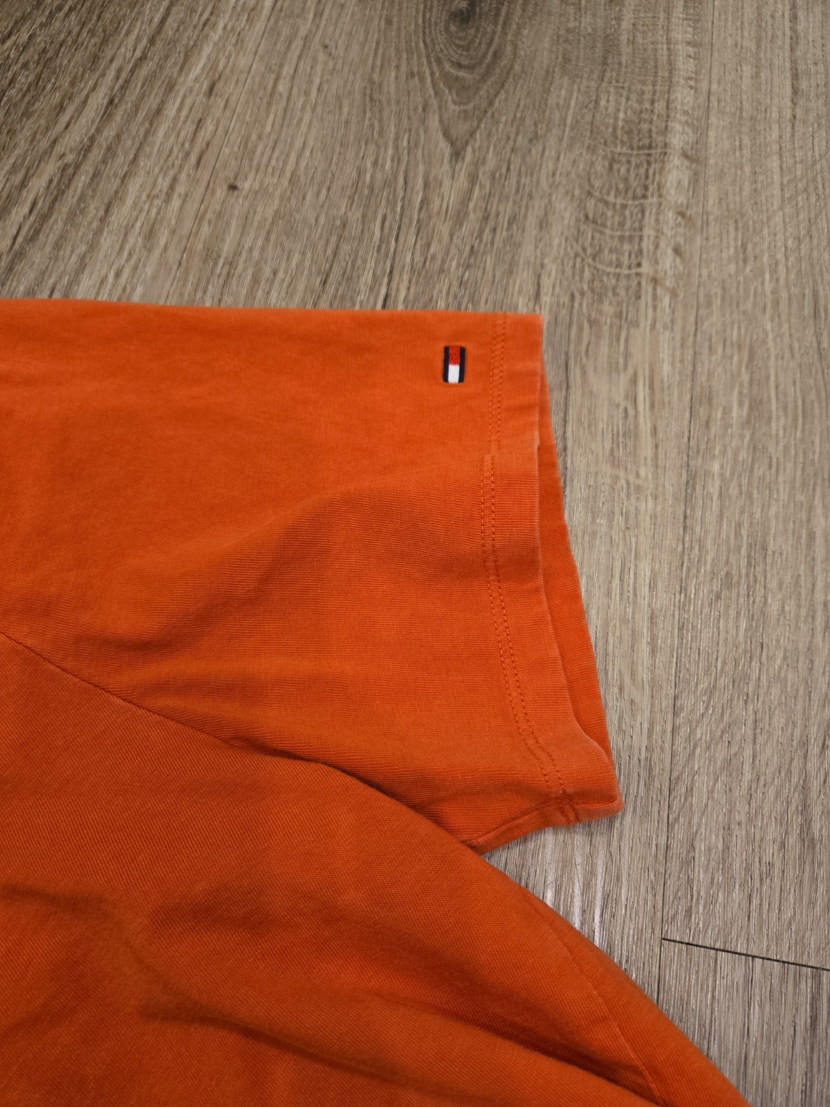 Tommy Hilfiger T-Shirt Mens Large Orange Tommy Jeans Graphic Print Short Sleeve gallery