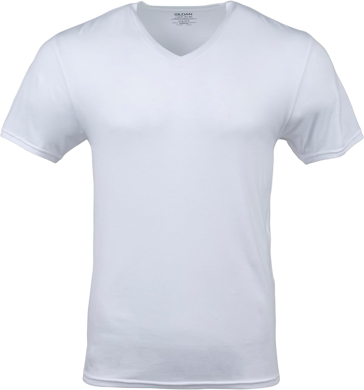 Gildan Men's V-Neck T-Shirts, Multipack, White (6-Pack), Large SHIPS FREE gallery