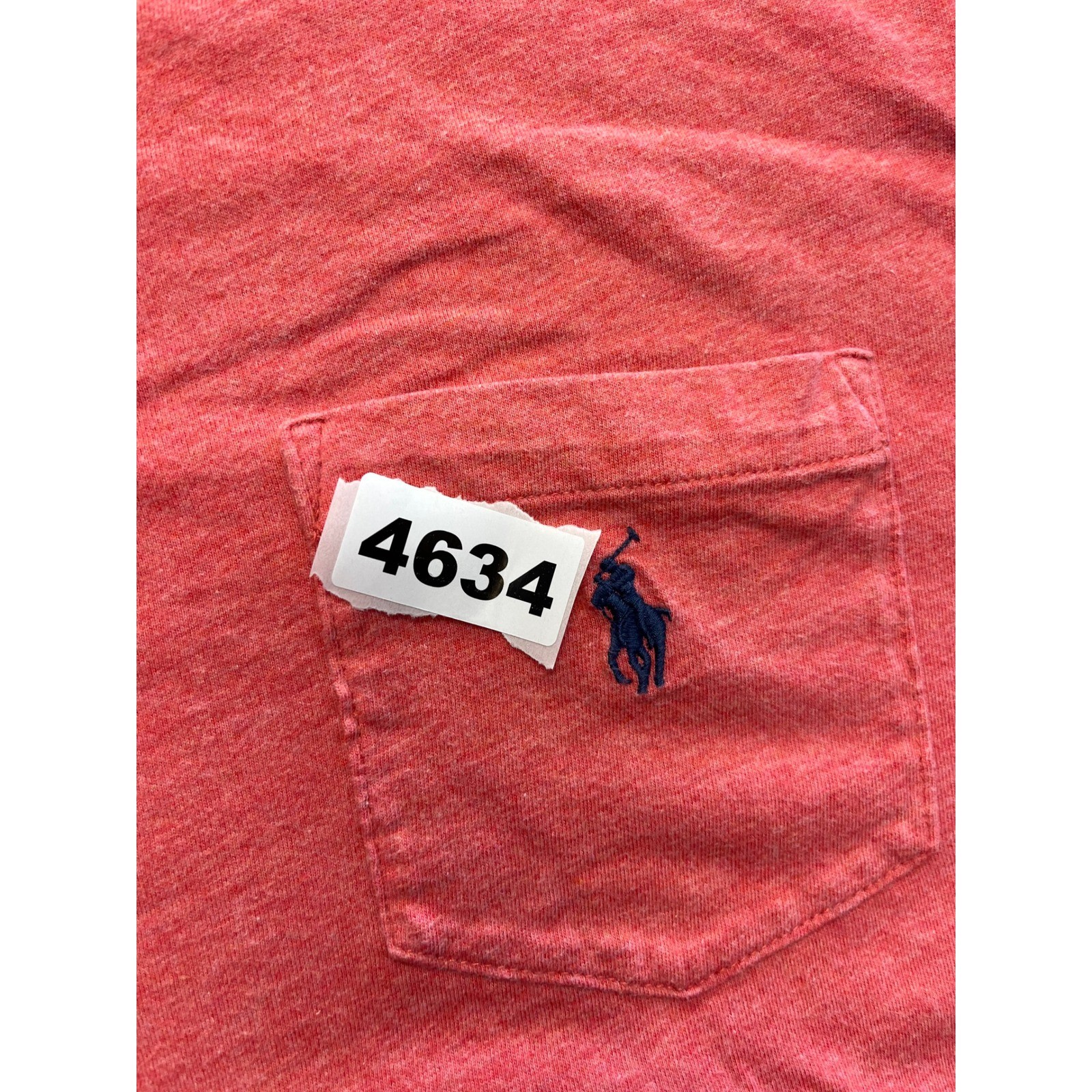 Polo Ralph Lauren Mens XL Classic Fit Pocket T-Shirt Heather Red Coral Navy Pony gallery