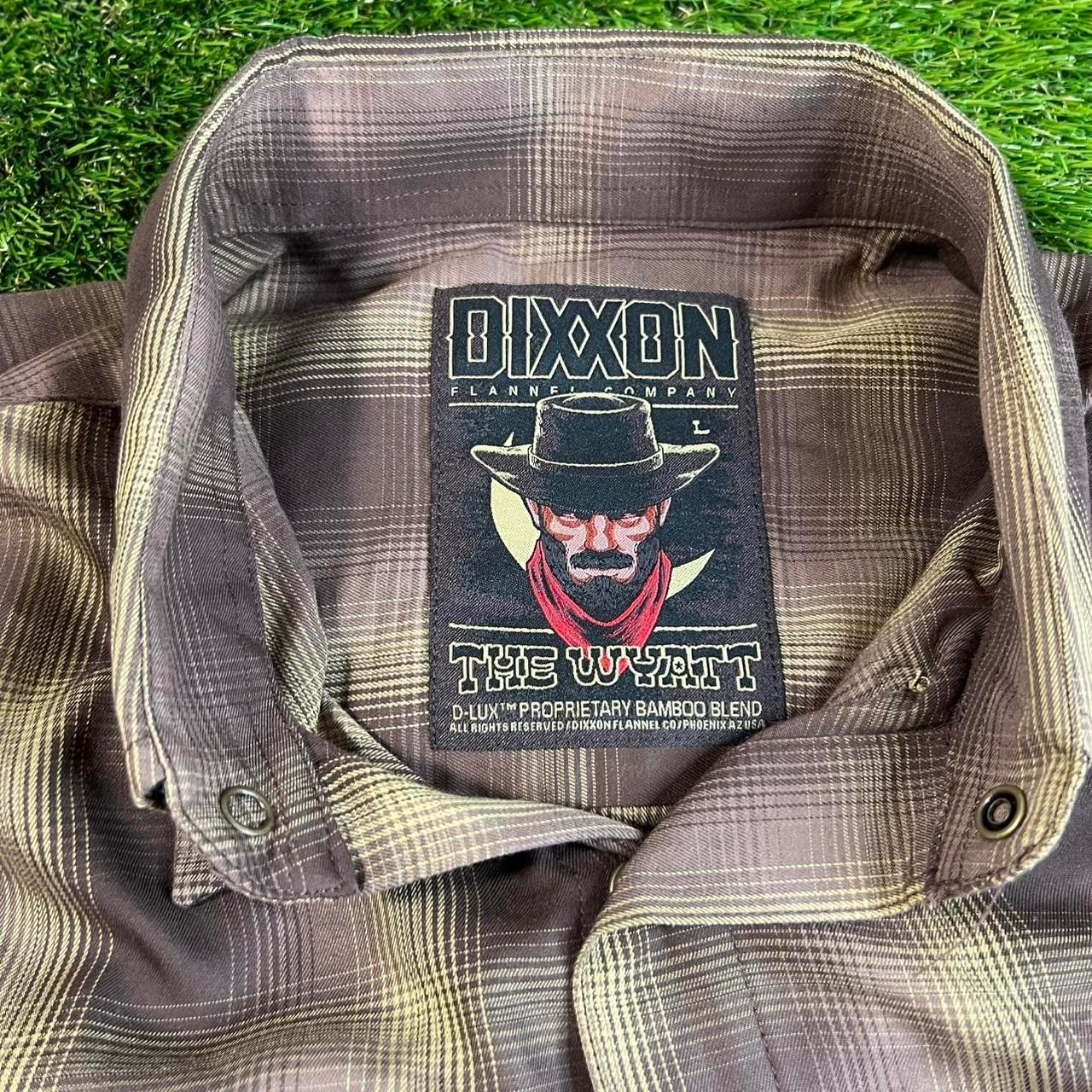 Dixxon Flannel Co The Wyatt Bamboo Blend Plaid Snap Shirt Brown Large L gallery