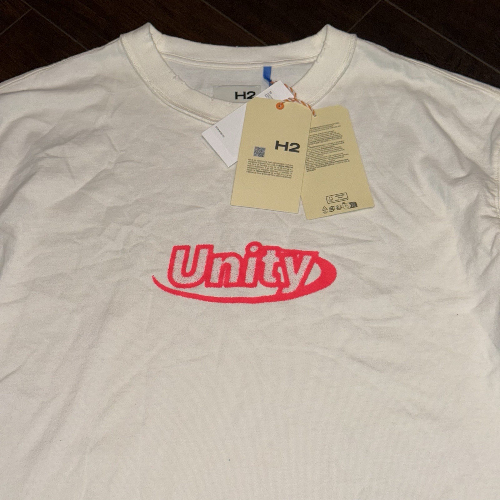 NWT! Heron Preston H2 x H&M UNITY Oversized Long Sleeve Shirt M Flames Dragon gallery