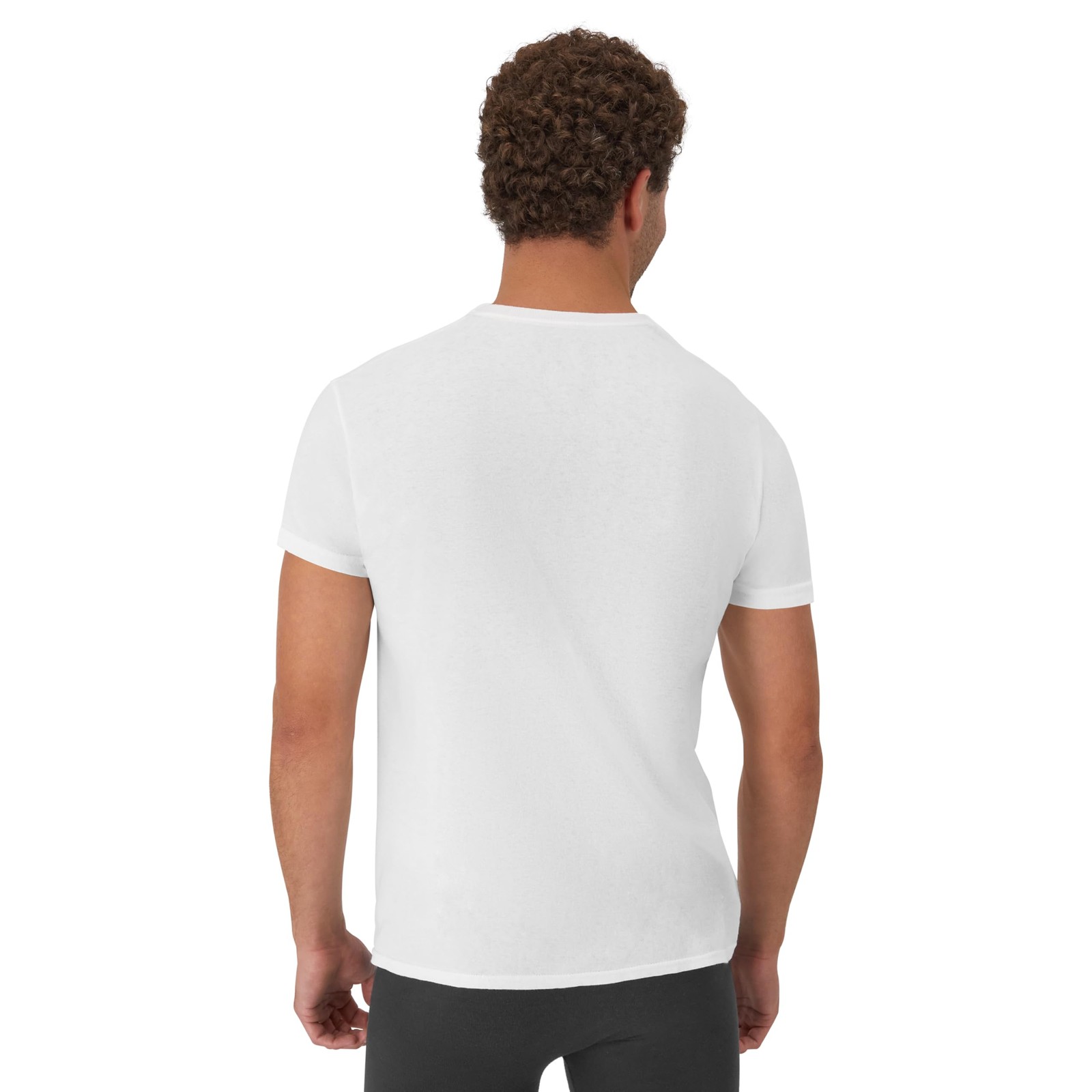 3 Pack Mens 100% Cotton Moisture-Wicking Crew Tee Undershirts,3XLarge White gallery