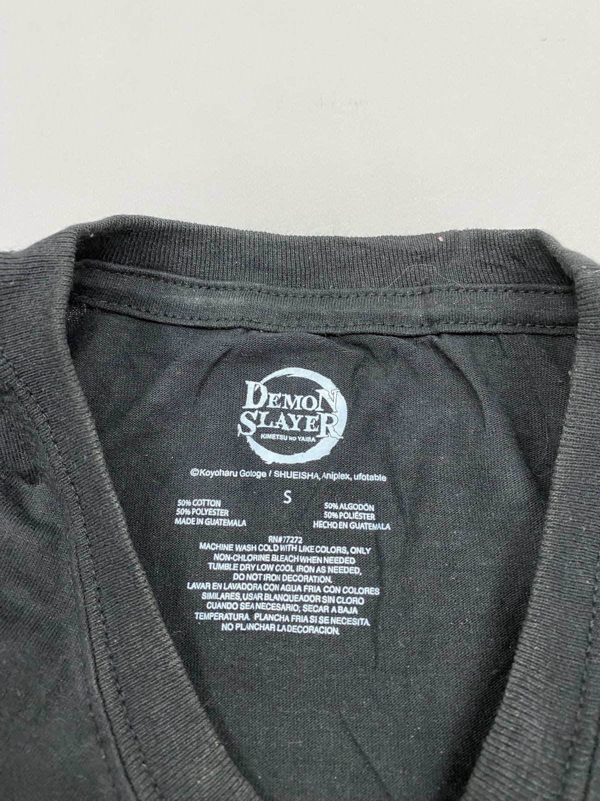 Demon Slayer Shirt Mens Small Black Anime Graphic Crewneck Tagless Tanjiro gallery