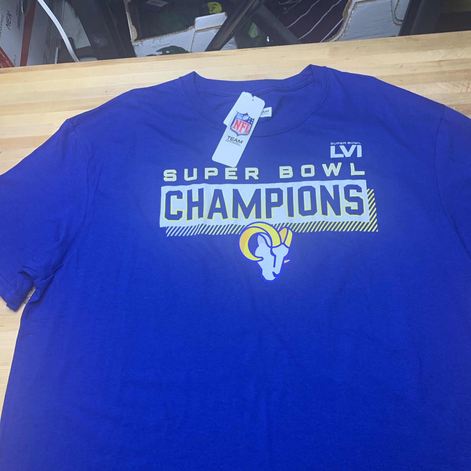 Los Angeles Rams Mens Super Bowl LVI Champions 2021-2022 T-Shirt Fanatics S-XL gallery