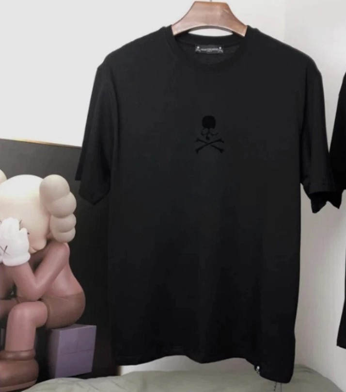 Men Mastermind Dark Skull High Street Fashion Plush Short sleeved T-shirt gallery