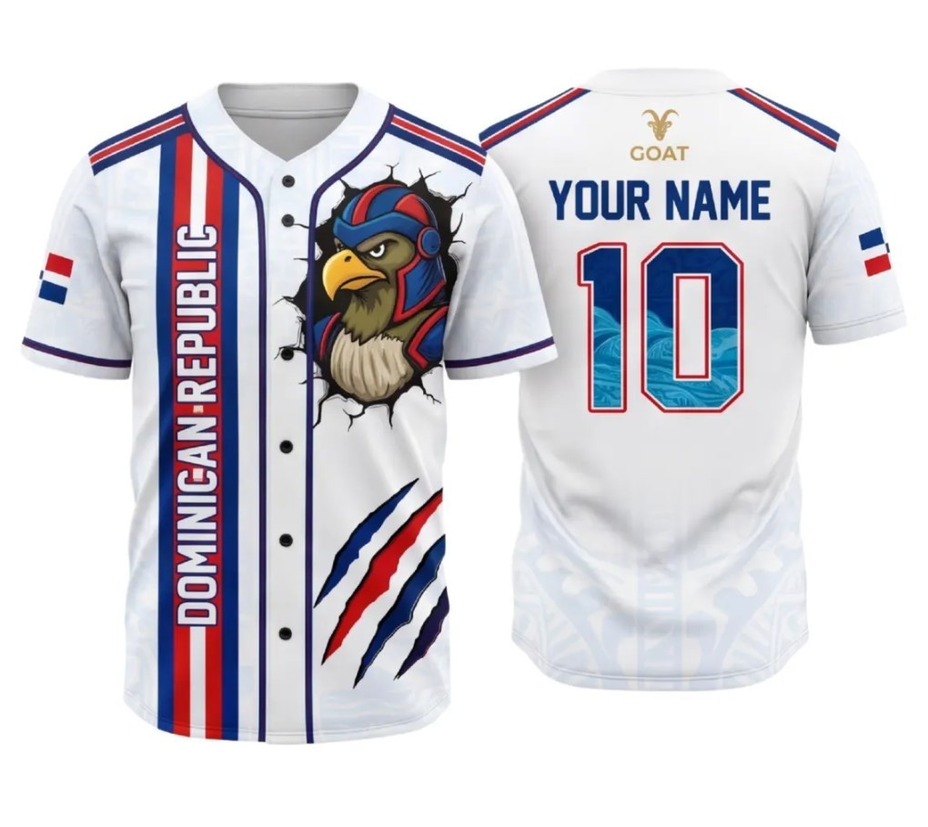 Dominican Republic Baseball Jersey, Custom Name Number gallery