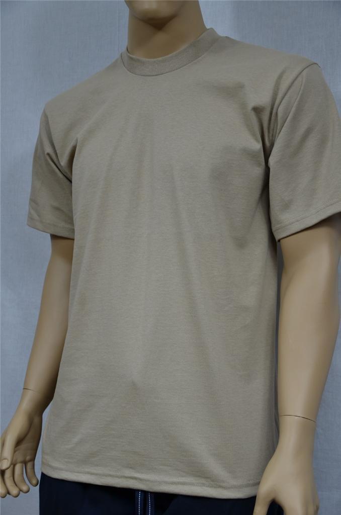 3 NEW PROCLUB S-5XLT HEAVY WEIGHT T-SHIRTS KHAKI PLAIN TEE PRO CLUB BLANK gallery