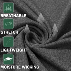 Men’s Quick-Dry Active Sport Top Shirts Quarter Zip Long Sleeve Running Outdoor