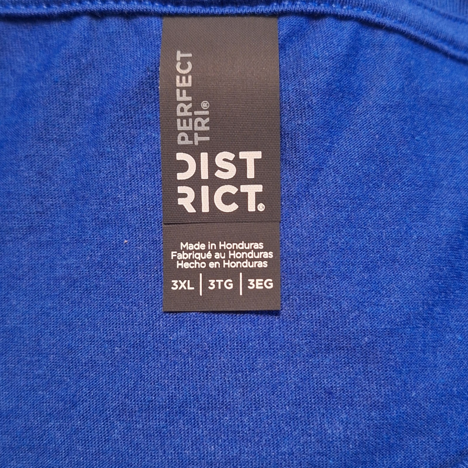 Lot of 4 District 3XL Mens Royal Blue Short Sleeve Perfect Tri Tee T-Shirts gallery