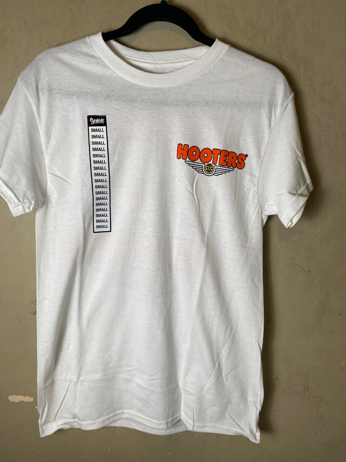 NWT-HOOTERS These Wings Take Flight Double Sided Ripple Junction WHT Graphic Tee gallery