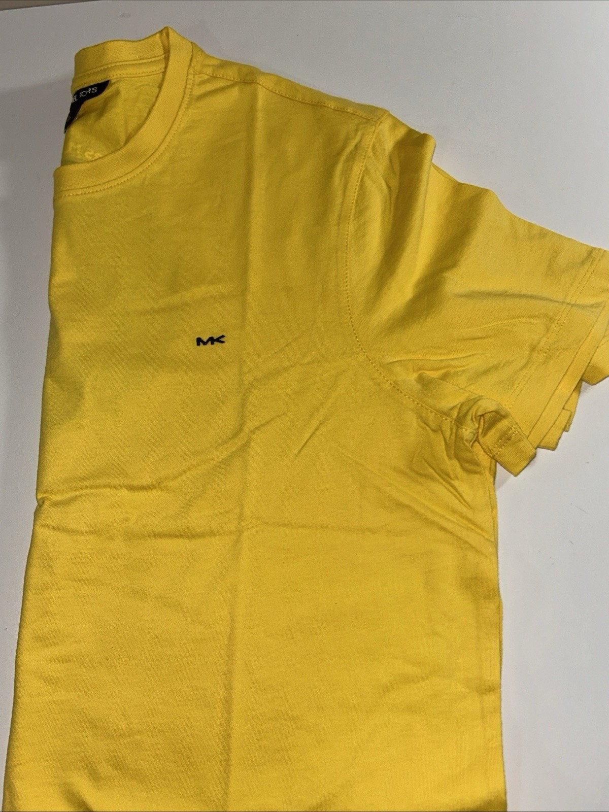 Michael Kors Meringue Yellow Black Logo Shirt - Size XL - NEW! gallery