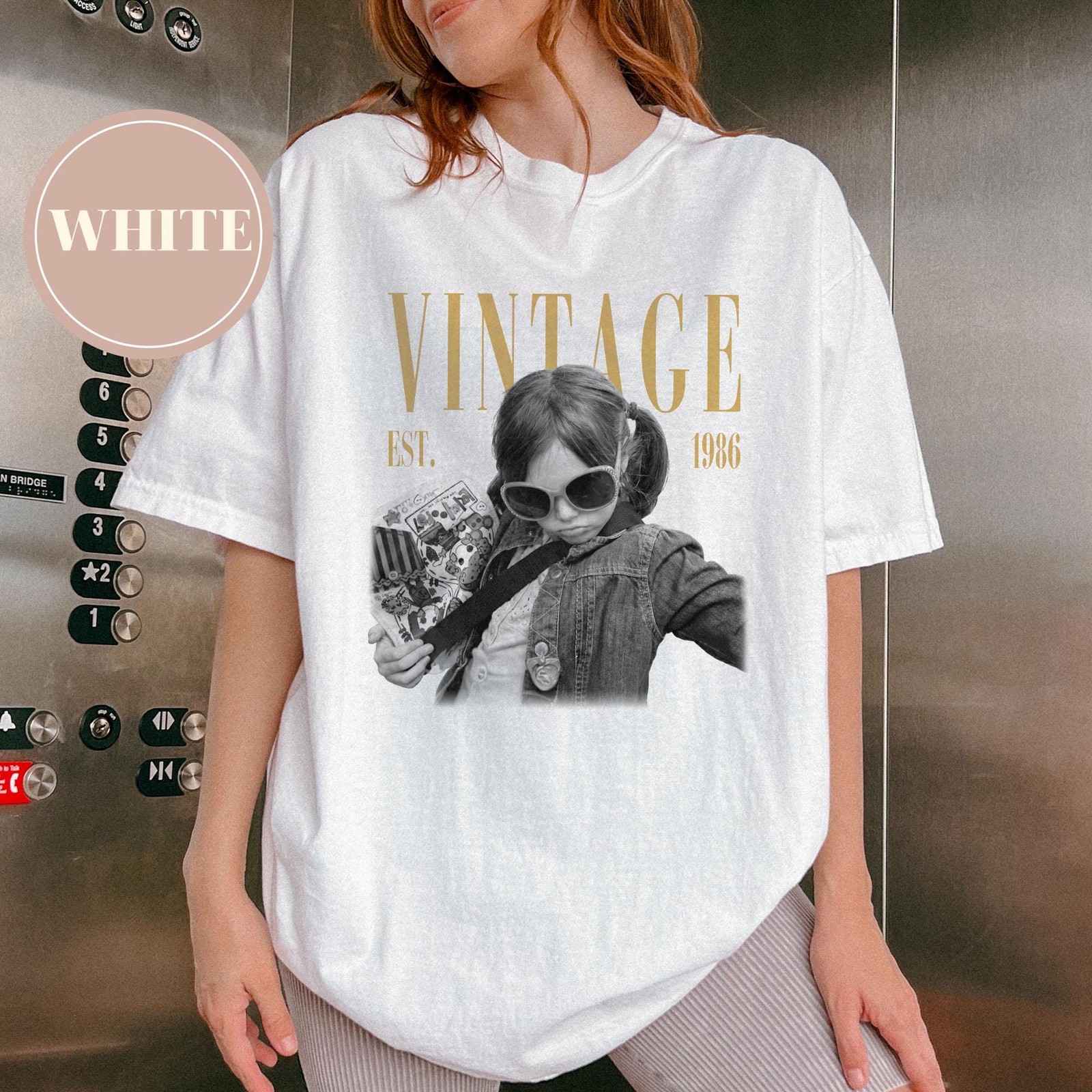 Personalized Vintage Photo Year Shirt Custom Birthday Gift Tee gallery