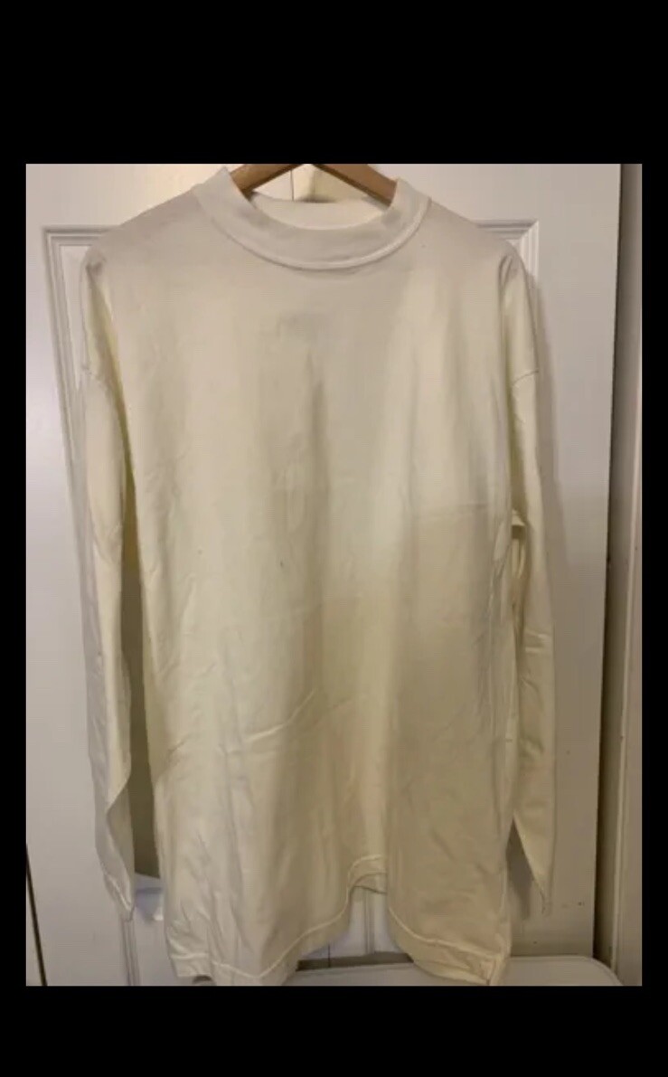 VTG Marithe Francois Girbaud Mens Sz XL One Size Fits Long Sleeve T Shirt Cream gallery