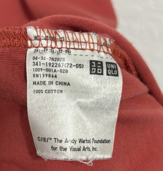Uniqlo, Men Short Sleeve SPRZ NY Red Black $ Andy Warhol Shirt Top, Medium gallery