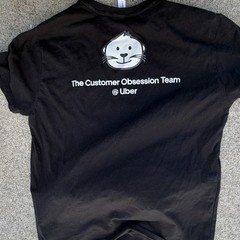 Threadfast Apparel 100A Black Uber Otter Logo Graphic Crew Neck T-Shirt Men’s XL