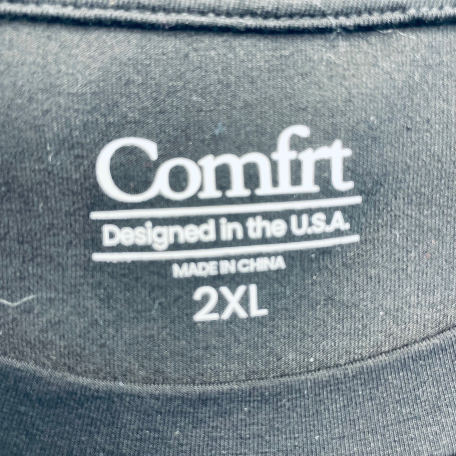 Comfrt Men Cloud Lounge Tee Rayon Spandex Onyx Black 2XL Minimalist Soft Shirt gallery