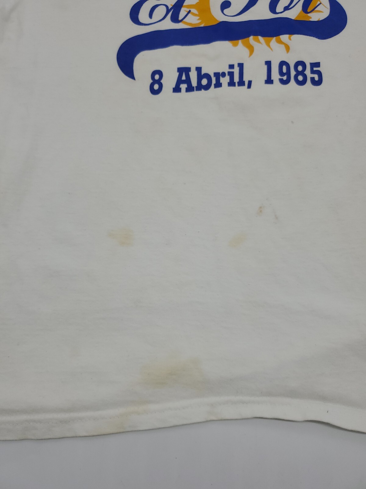 El Sol 1985 USA Shirt Large White Mens Peru Vintage..#0041 gallery