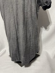 Carbon Tshirt Distressed Gray Longer Length Chest Pocket Men’s Medium