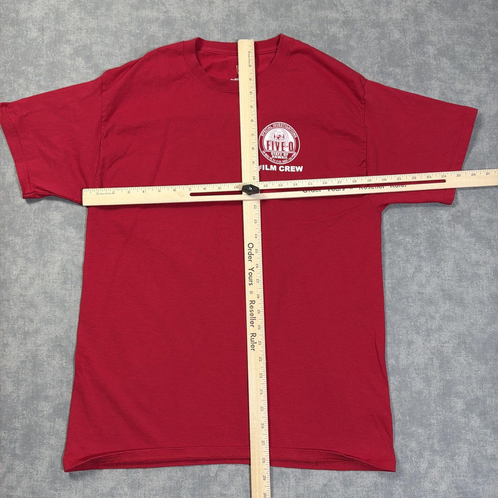 Hanes Shirt Mens L Red Hawaii Five-0 Film Crew Graphic Tee Tagless TV Show gallery
