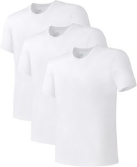 DAVID ARCHY Men Undershirt Combed Cotton T-Shirt Soft Moisture-Wicking
