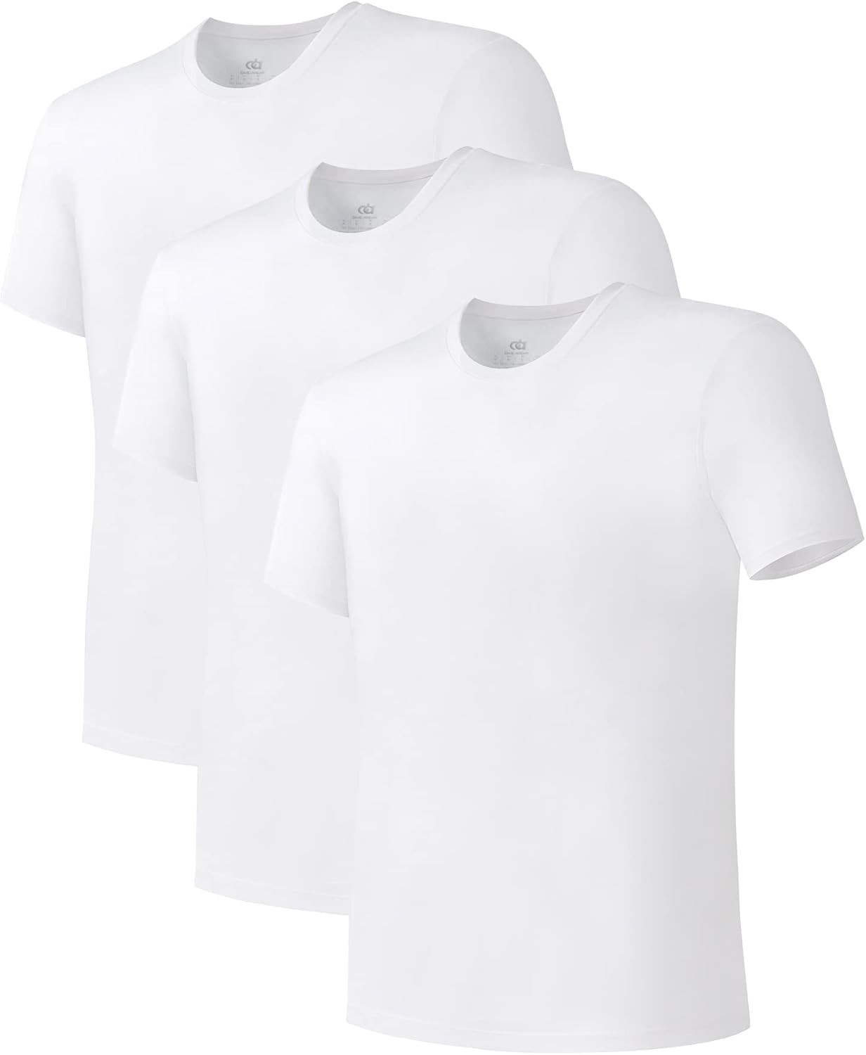 DAVID ARCHY Men Undershirt Combed Cotton T-Shirt Soft Moisture-Wicking gallery
