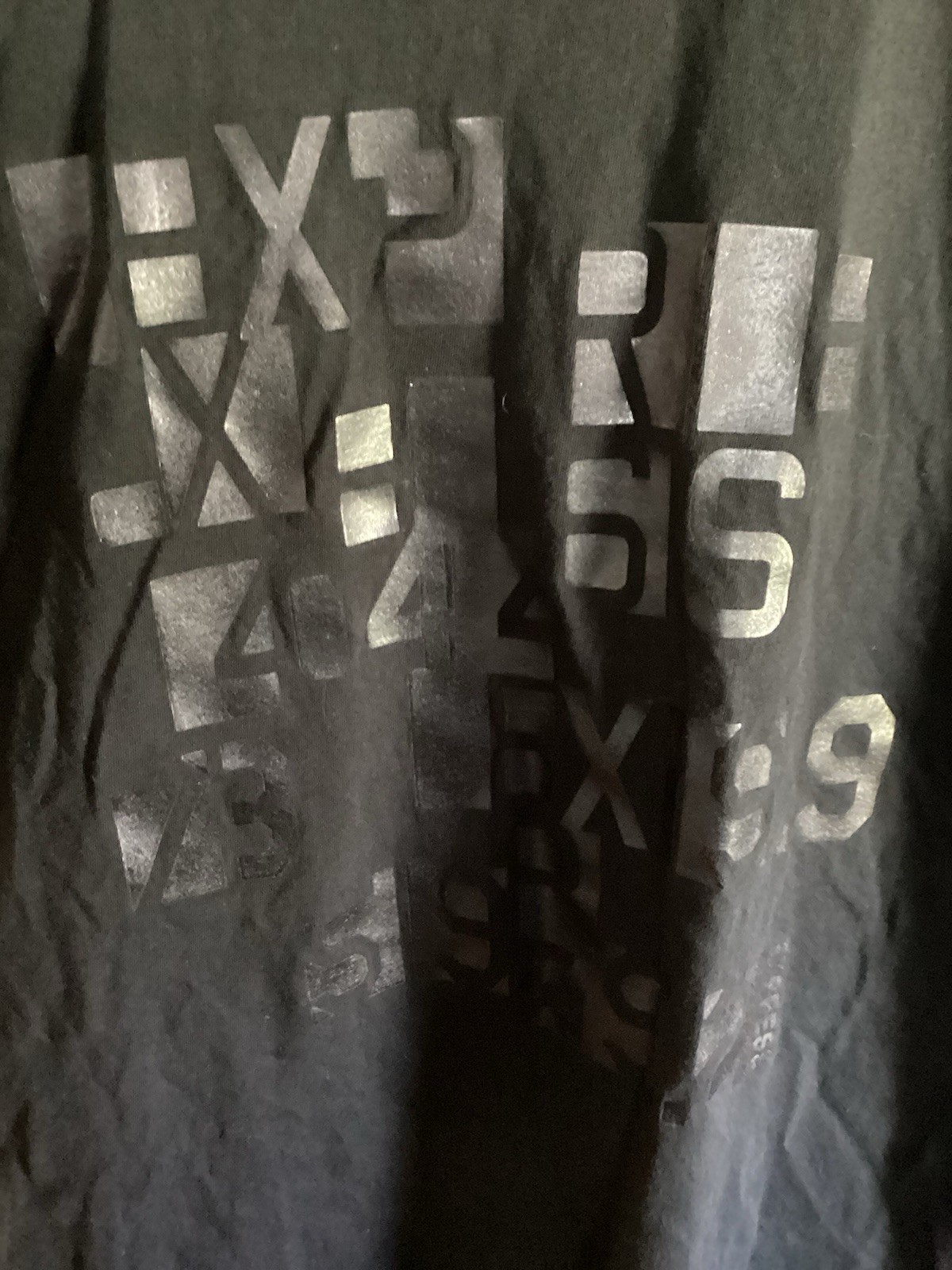 Express Graphic Print T-Shirt Black W Black Logo Size Medium Men gallery