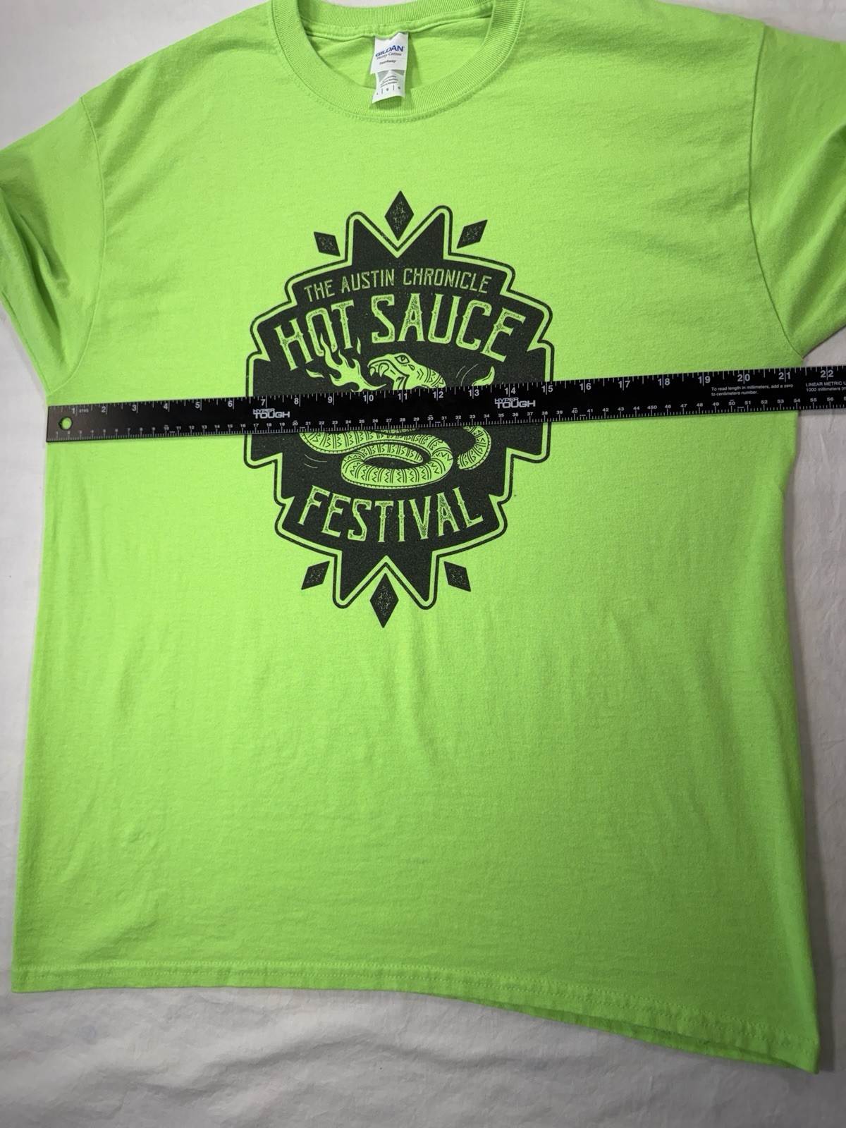 Austin Chronicle Hot Sauce Festival 2019 T-Shirt Lime Green Mens Large Pre-Owned gallery