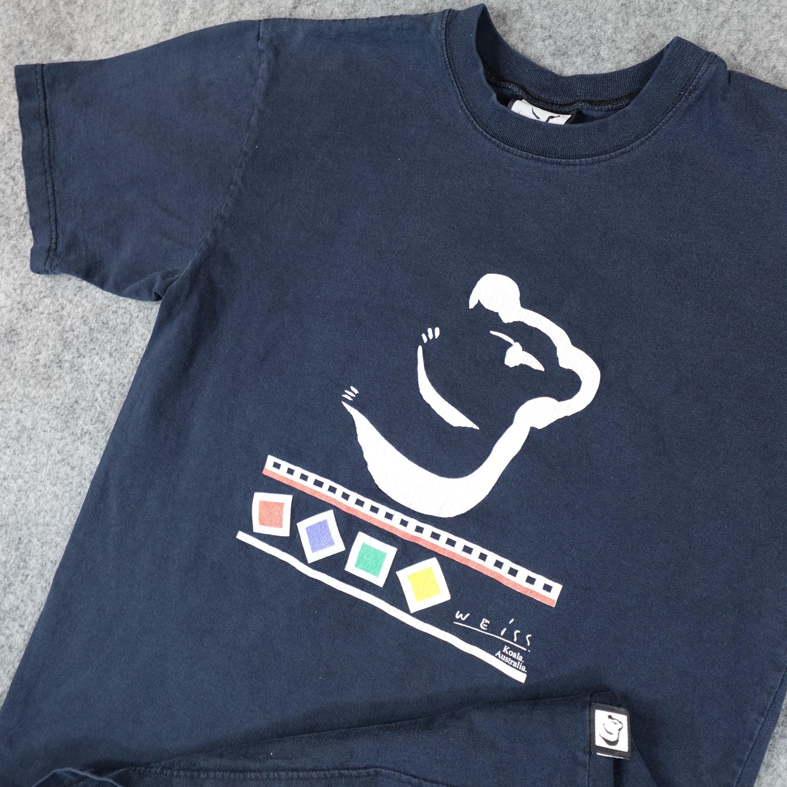 Vintage Weiss Koala Australia Shirt Mens Medium Black Animal Graphic Art Tee 90s gallery