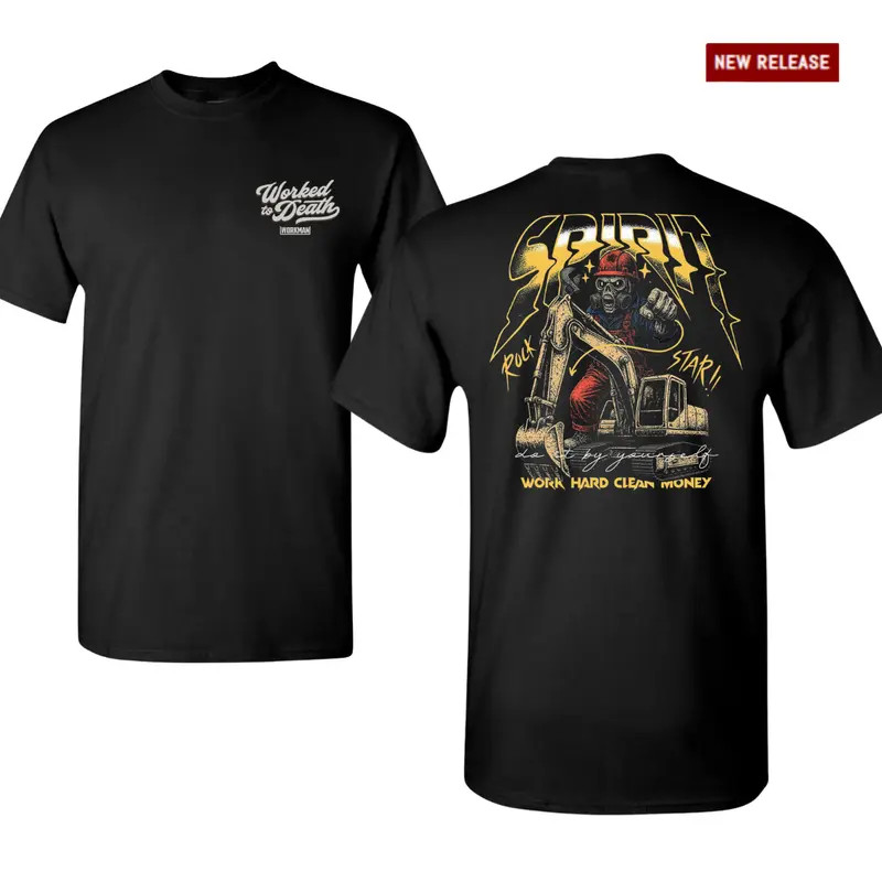 Union Money Laborer Construction Worker T-Shirt, Jackhammer Construction Graphic gallery