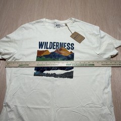 NWT! Mountain Warehouse Beige Wilderness Mountains Organic Cotton Tee XXL