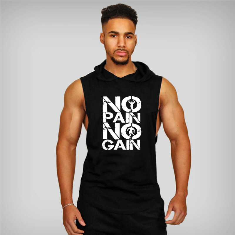Gym singlets fitness- Men's Tank Top for Workout - Stringer No Pain No Gain , gallery