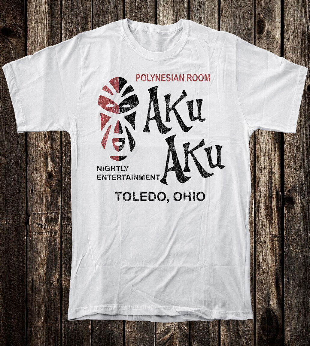 Retro Tiki Art Tee T Shirt Cotton Bar Mug Restaurant AKU AKU Toledo Ohio gallery