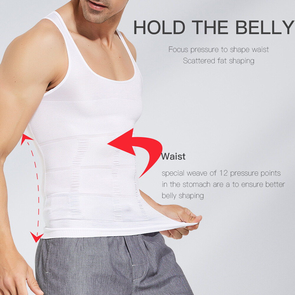 Men's Body Shaper Toning T-Shirt Ultra Durable Tank Compression Underwear Tops gallery