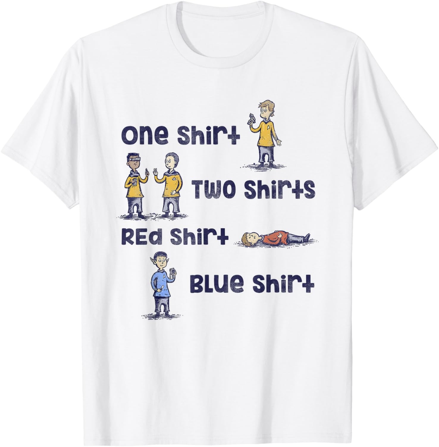 One Shirt Two Shirts Red Shirt Blue Shirt Funny Saying T-Shirt